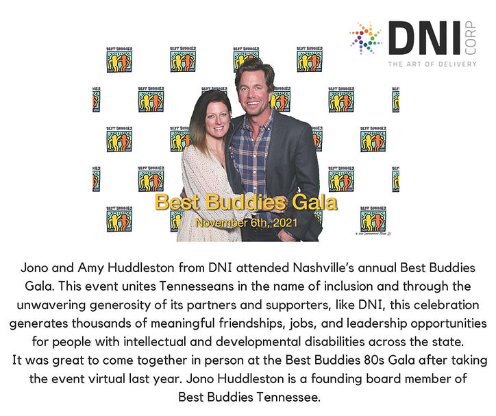 Jono And Amy Huddleston From DNI At Best Buddies Gala 2021